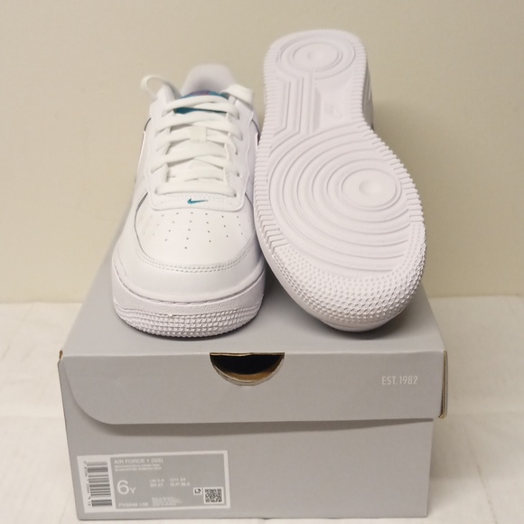 Nike Air Force 1 /White-Hyper Pink-Aquamarine-Viotech/ 6Y=7.5W /FV5948-108 - Picture 9 of 15